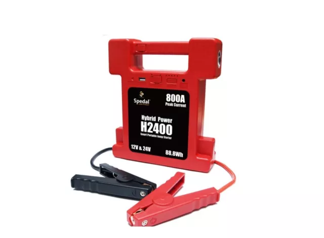 Super Compact 24000mAh 12/24V switchable Heavy Duty battery Jump Starter w/Lamp