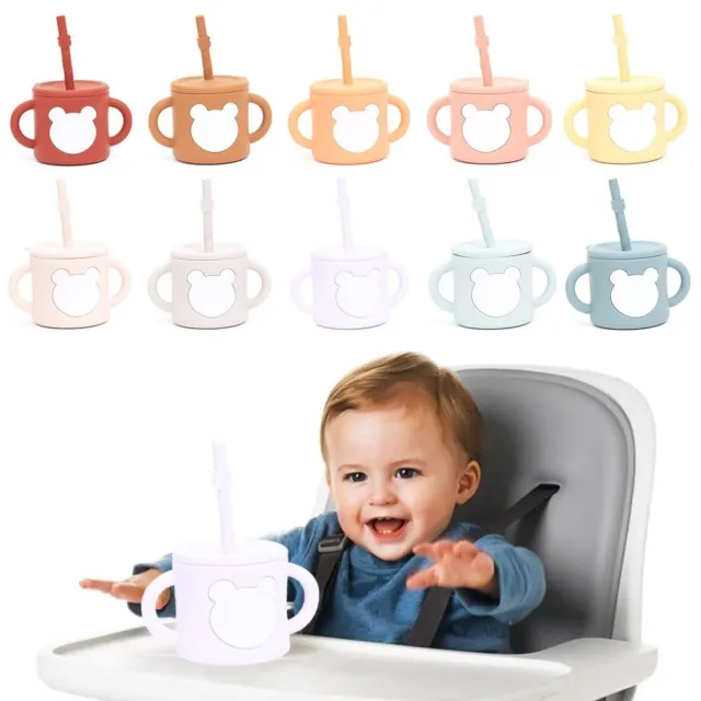 Stroh Säuglings-Sippy-Tassen Baby becher Snack-Tasse Kleinkind-Trainings-Cup