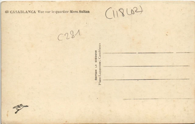CPA AK MAROC CASABLANCA - View of the Sultan Seas Quarter (118102) 2