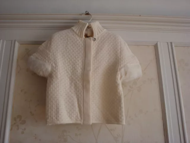 Pull en tricot filles Janie and Jack neuf avec étiquettes 4 4T ivoire