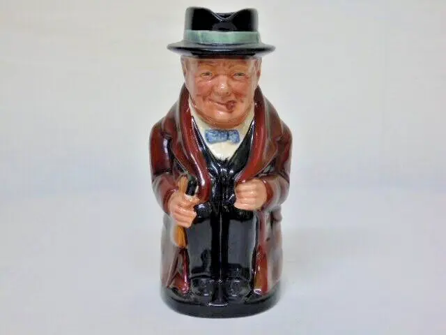 ROYAL DOULTON LARGE TOBY WINSTON CHURCHILL SPECIAL 1940s COLOURWAY COMMEMORATIVE