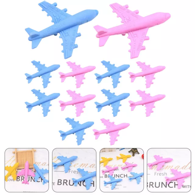 Toyvian Airplane Eraser Pencils - 12 Pack-
