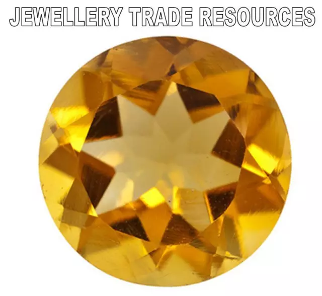 16mm ROUND NATURAL GOLDEN YELLOW CITRINE GEM GEMSTONE