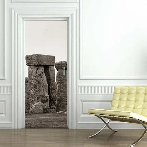 Decorazione adesiva Porta Stonehenge sticker lavabile pvc varie misure