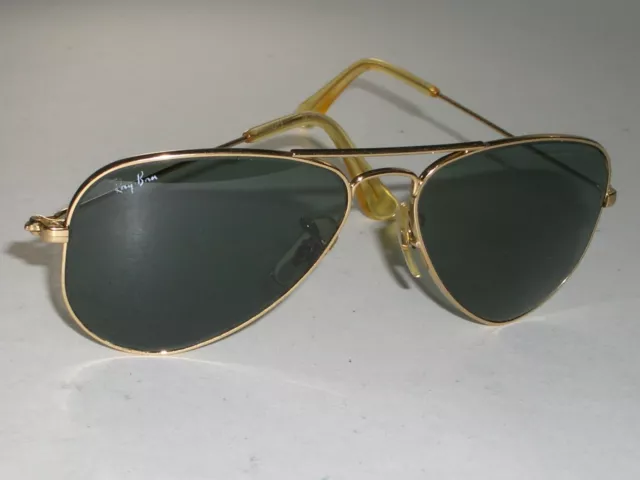 52mm SMALLEST RAY BAN RB3044 GOLD G15 AVIATOR SUNGLASSES FOR SMALL/PETITE FACE