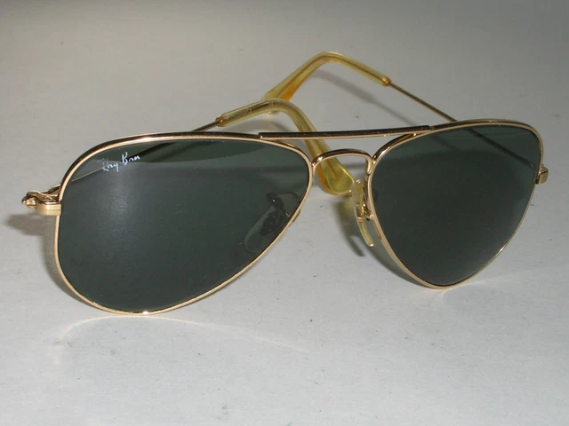 52mm SMALLEST RAY BAN RB3044 GOLD G15 AVIATOR SUNGLASSES FOR SMALL/PETITE FACE