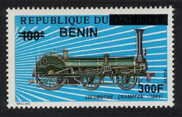 Benin Steam Locomotive Crampton Ovpt 300F 2009 MNH MI#1515 CV€120.-