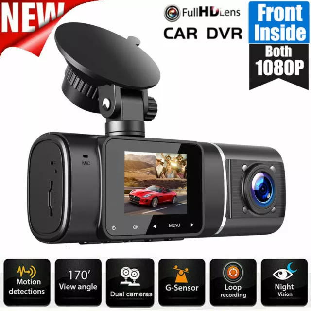 TOGUARD Uber Car DVR Dual Lens Dash Cam 1080P Night Vision Video Recorder Camera