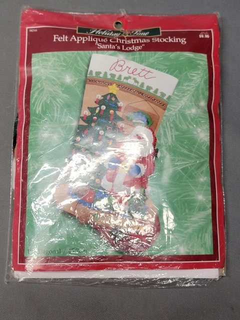 "Kit de medias navideñas con aplique de fieltro de 18"