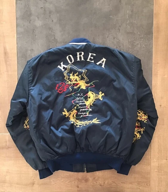 Veste Bomber MA-1 Vintage Boston College - Taille M - Fabriqué En Italie