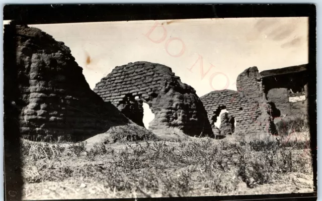 c1910s Melt Red Brick Arch RPPC Old World Ruin Adobe Photo Postcard Tartaria A93 2