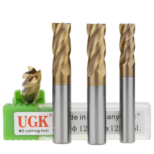 HRC60 1mm-16mm 4-Flute End Mill NACO coated Solid Carbide Mill Cutter CNC