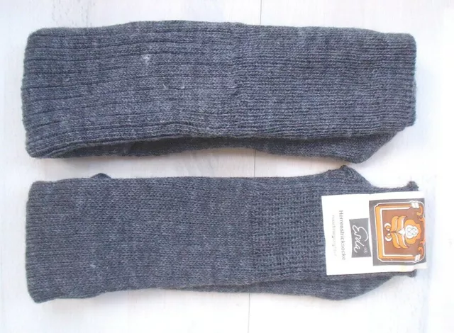 2 Paar Herren Stricksocken, Strümpfe, Socken, Esda DDR Gr.27, grau Neu