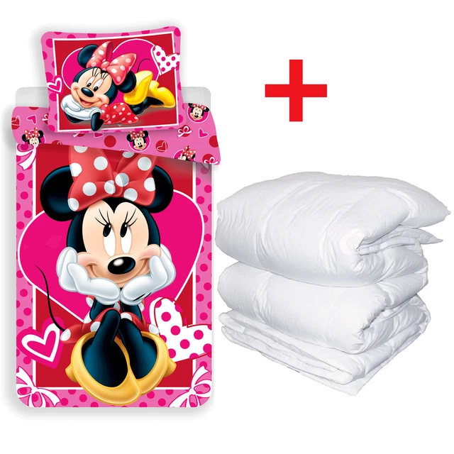 Minnie Cœur Complete Lit Simple Duvet Hivernal Avec Housse de Couette