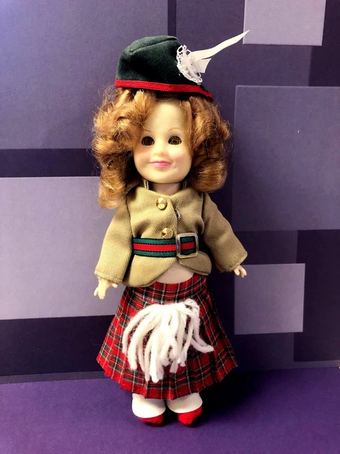 Vintage Shirley Temple 1982 IDEAL 8" Scottish Kilt Wee Willie Winkie Doll Toy