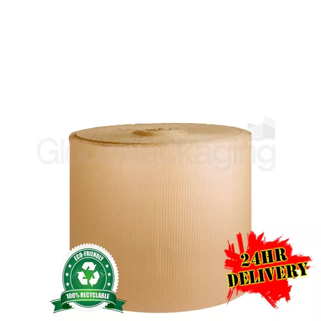 450mm x 75M CORRUGATED CARDBOARD PAPER ROLL 75 METRES