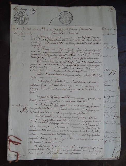Acte Notarié / décision de justice 1827- Gers ( 046