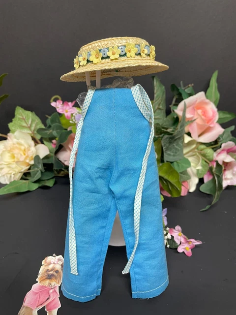 Sweet Original 12" Ideal Shirley Rebecca Of Sunnybrook Farms  Turquoise Overalls