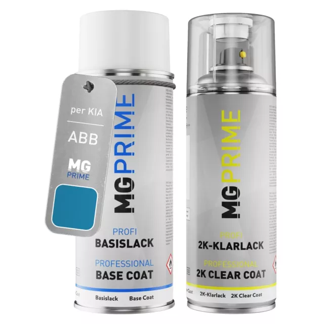Vernice per auto Kit bombolette spray 2K per KIA ABB Alice Blue Deep Blue