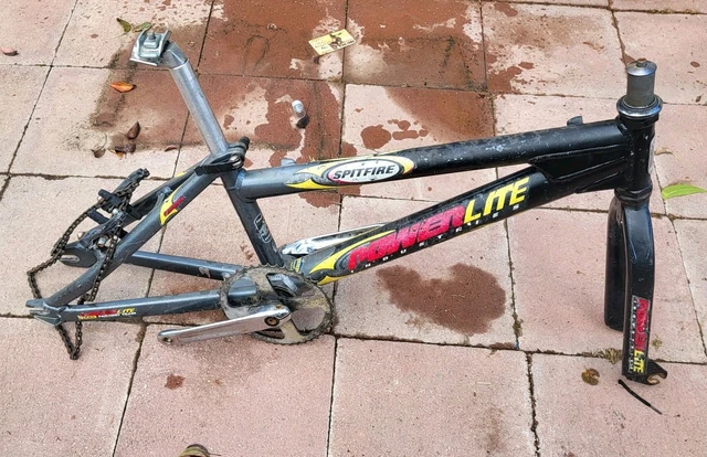 POWERLITE SPITFIRE MID School Bmx Frame Forks Crank Racing BMX