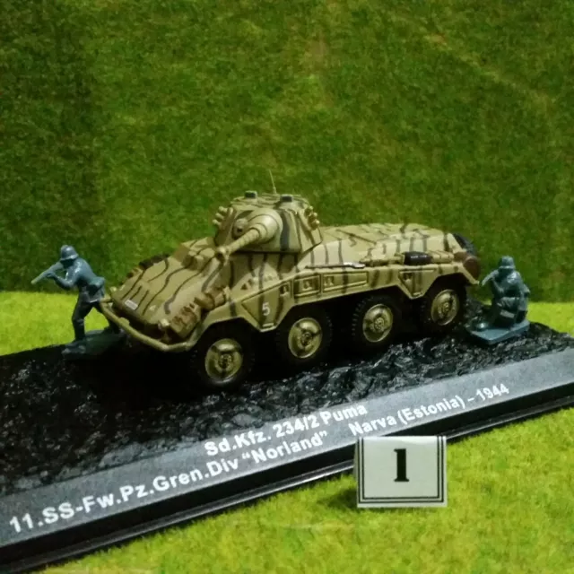 8) DeAgostini 1/72 Combat Tanks. SDKFZ 234/2 PUMA. See Purchase Options