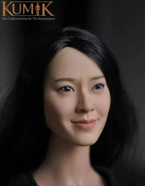 1/6 Asia Female Head Carving Sculpt Model Toy For 12"PH HT CG TTL  Figure Bodys