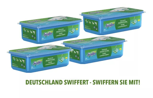 96x Swiffer Wet Feuchte Bodenreinigungstücher Wischtücher Nachfüllpackung Zitrus