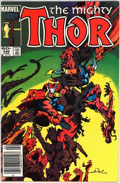 Thor 340 High Grade Beta Ray Bill Walt Simonson Marvel Copper Newsstand Bin