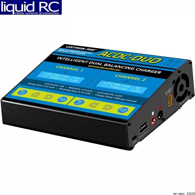 Common Sense RC ACDC-DUO Two-Port Multi-Chemistry Balancing Charger (LiPo/Life/L