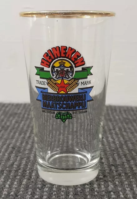 🔶️Heineken Man Cave Hotel Quality Beer Glass 1/2 Pint Advertising Brewerania