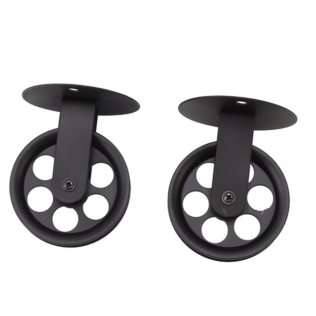 2Pcs Industrial Pendant Light Pulleys Towing Pulleys For DIY Lift Wall Mounted