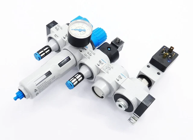 Festo 185779: HEE-...-D-MINI-24 + HEL-...-D-MINI + PEV-1/4-B-OD -usato-