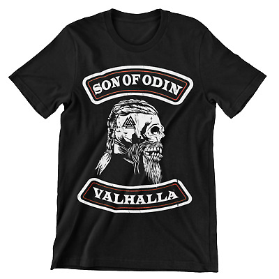 Son of Odin Valhalla Asgard MAGLIETTA T-shirt wallhalla THOR Vikings Ragnar #soo -