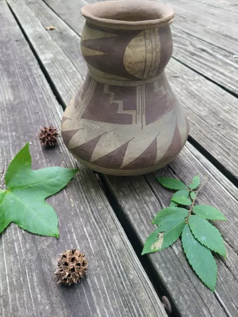 Astonishing Mata Ortiz Antique Double Gourd unsingned Juan Quezada Celadon Rare!