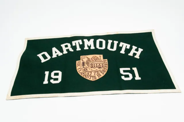 Large Vintage Class of 1951 Dartmouth University Souvenir Felt Banner
