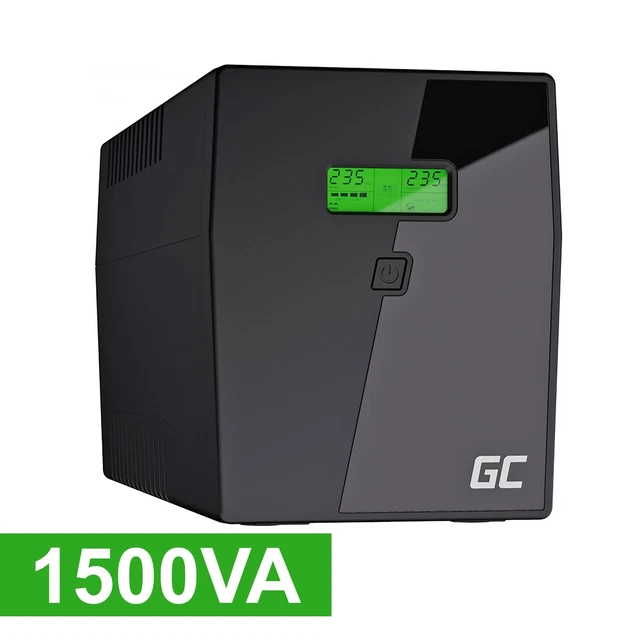Ups Green Cell 1500va 900w LCD Groupe Continuité'Protection Ordinateur Foudre_