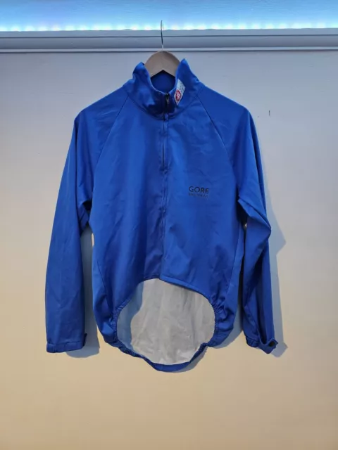 Gore Bike Wear Jacket Size Small Blue Windstopper Water Resistant Cycling.