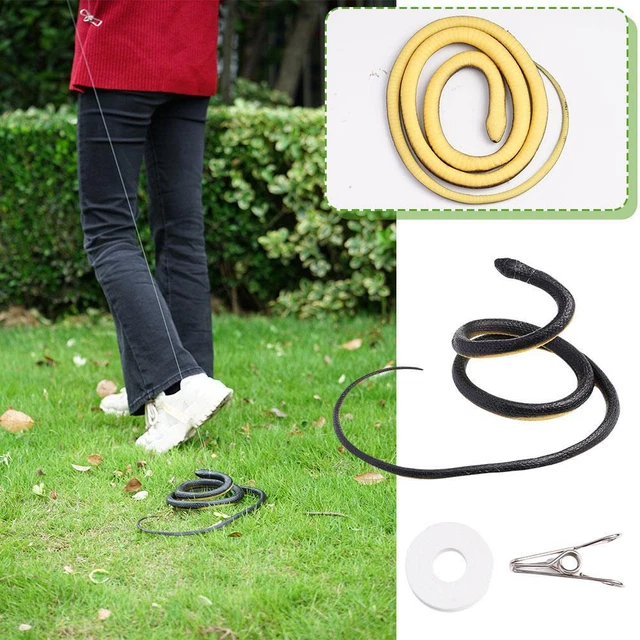 String Snake SNAKE PRANK WITH String Clip,Snake on a String Prank Chase Lifelike ...
