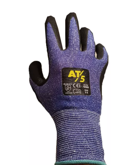 10 Par Asatex At 5 Protección contra Cortes Guantes 5099 de Trabajo Talla 11