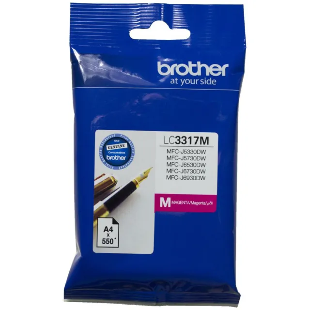 Brother Genuine LC-3317M Magenta Ink For J5330DW J5730DW J6530DW - 550 Pg LC3317