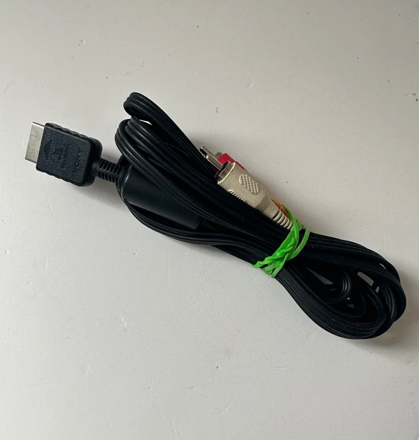 Câble Vidéo Officiel Sony Pour PS1 Et PS2 - Connectique Péritel/RCA - Occasion Fonctionnel