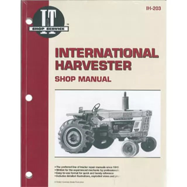 Shop Manual IT IH-203 Fits International Harvester 766 1066 1086 966