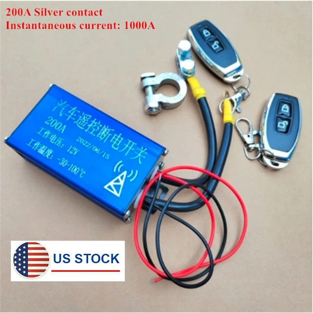 UNIVERSAL 12V 200A Integrated Wireless Car Battery Isolator w/2x Remote