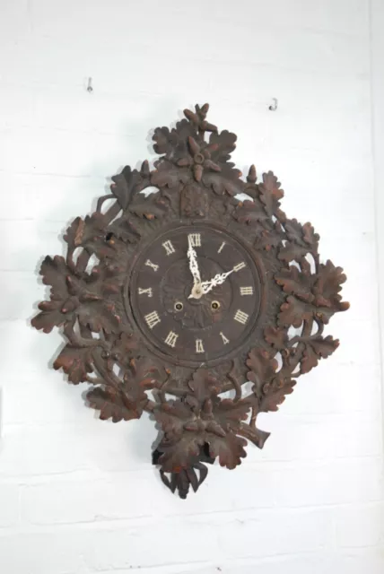 Large Carved German Black Forest Cuckoo Clock 8 Day Fusee 3