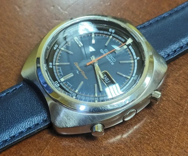 Montre Seiko 5 Sports Speedtimer Vintage 7017-6040 - Cadran 6040R - Occasion Rétro
