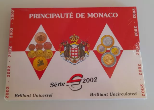 Kursmünzensatz KMS Monaco 2002 * BU * original verschweißt