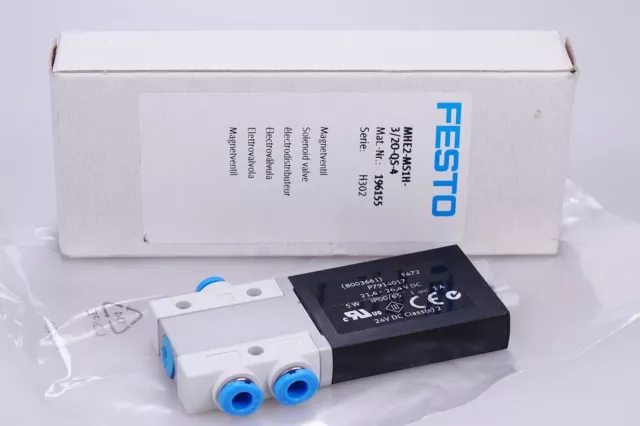 FESTO Elettrovalvola Mhe2-ms1h-3/20-qs-4 196155 Conf. Orig. , Nuovo