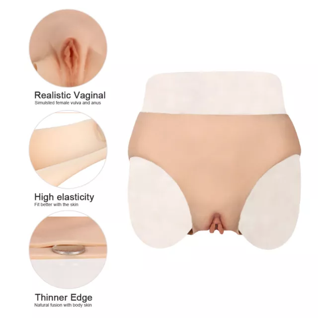 Silicone Pants Short Panty Shaping Fake Panty Vagina Hip for Crossdresser Sexual