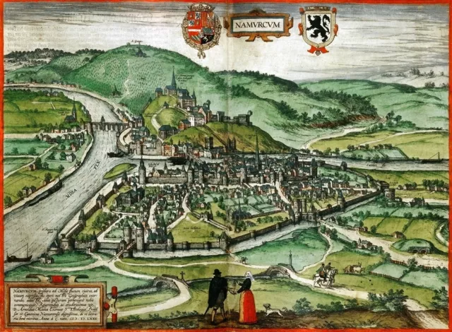 Reproduction plan ancien de Namur (Namen) 1575