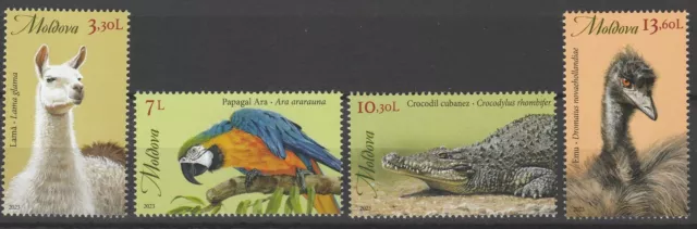 Moldova 2023 Fauna, Animals, Birds, Reptiles 4 MNH stamps